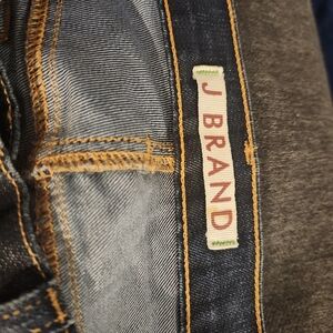 J Brand Women's Indigo Skinny Jeans with Contrast Stitching.